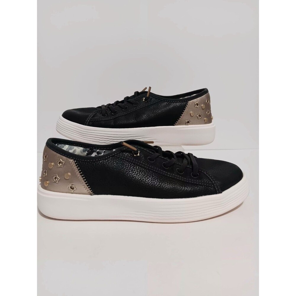 Hey Dude Cody Women's Star Studded Black Gold  Sneakers Sz W7